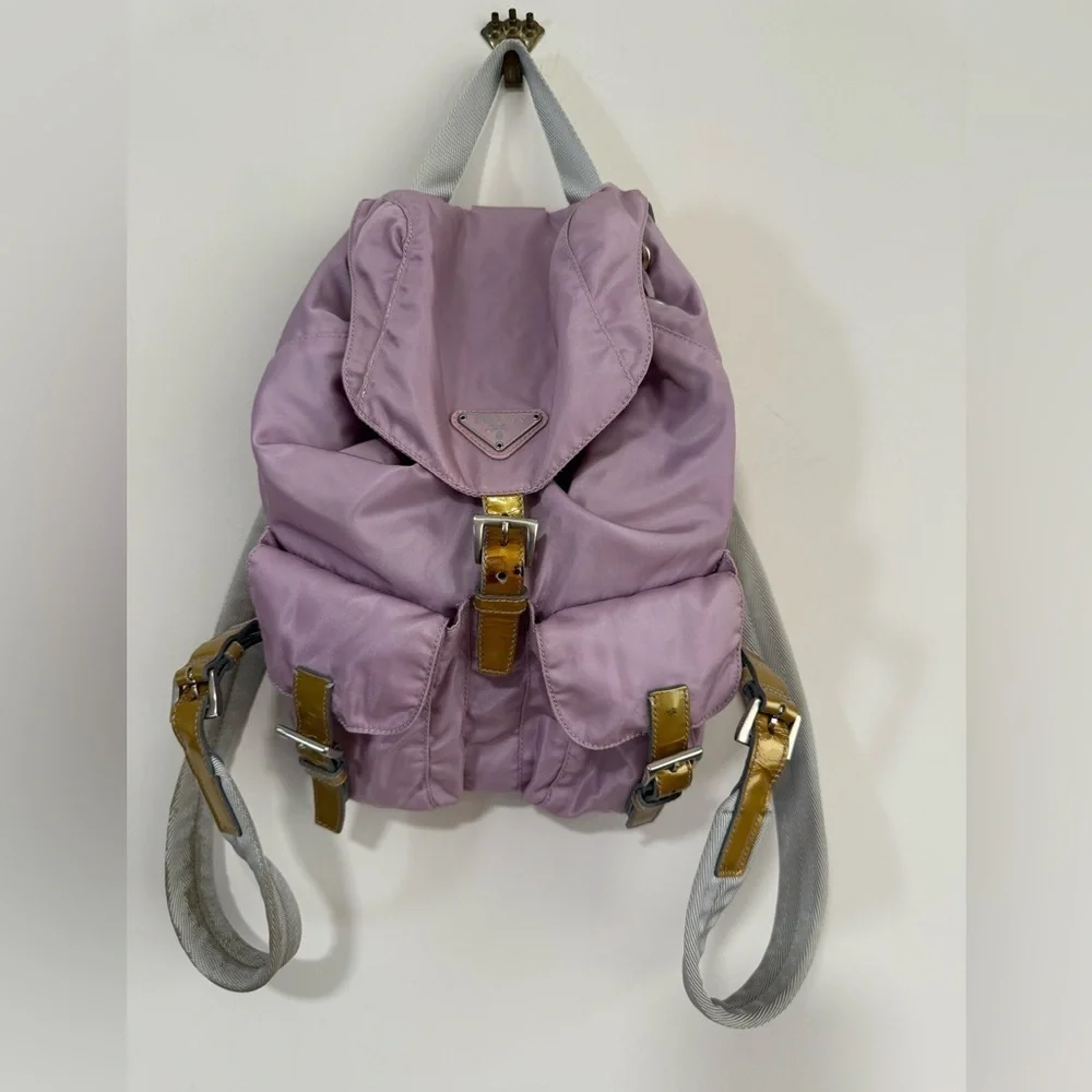 Prada Vintage Lavender Back Pack. Excellent Condition. 100% Authentic.